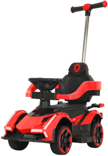 Baby Mix Speed - jeździk dziecięcy z rączką dla rodzica | Red