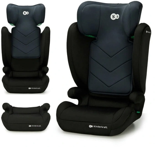 Kinderkraft i-Spark i-Size - fotelik samochodowy  podstawka 2w1  | Black