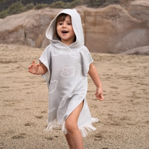 Patulove Bamboo - bambusowe ponczo kąpielowe | Mini Bear