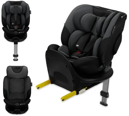 Kinderkraft i-Fix - obrotowy fotelik samochodowy 40-150 cm / 0-12 lat / 0-36 kg | Graphite Black