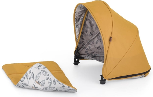 Petite&Mars Budka Royal 2/3 - budka do wózka + dwustronna wkładka | Dense Honey