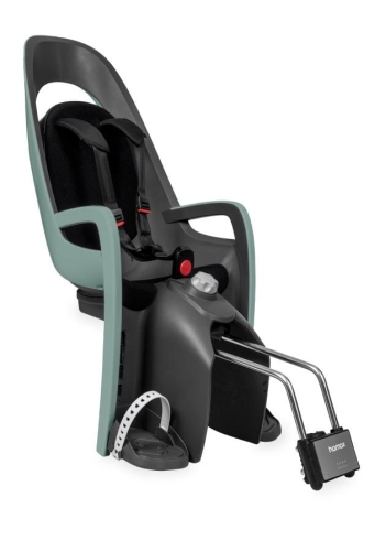 Hamax Caress - fotelik rowerowy do 22 kg montowany na ramie | Green / Black