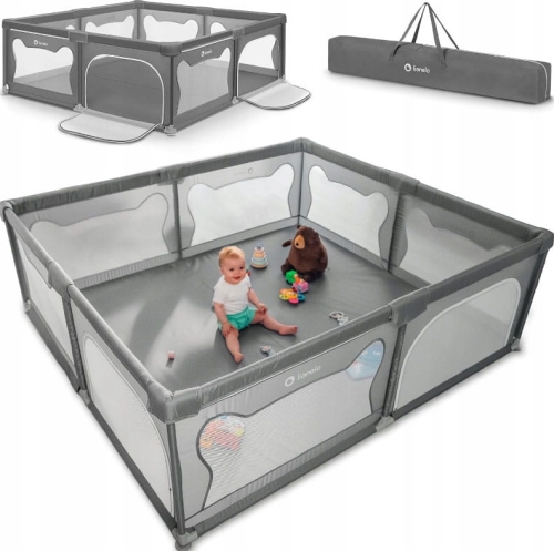 Lionelo Willow - kojec dla dziecka | Grey Concrete