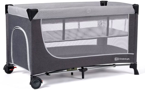 Kinderkraft Leody - łóżeczko turystyczne 120x60 | Grey