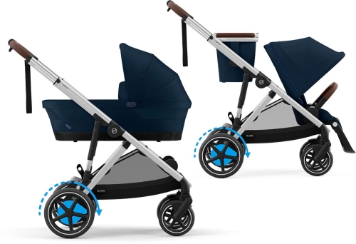 Cybex e-Gazelle S - elektryczny wózek, zestaw 2w1 dla jednego dziecka | SLV Ocean Blue