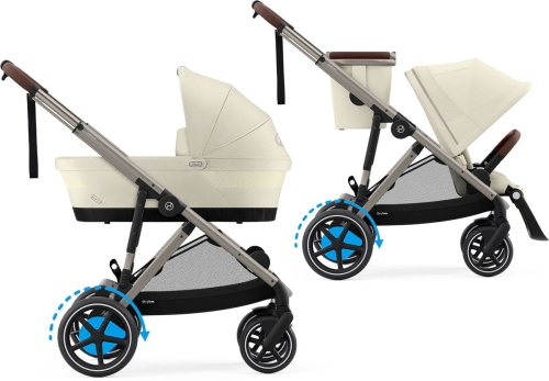 Cybex e-Gazelle S - elektryczny wózek, zestaw 2w1 dla jednego dziecka | TPE Seashell Beige