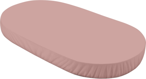 Waldin - bawełniane prześcieradło do łóżeczka owalnego 7w1 | Duży 73x122 Rose