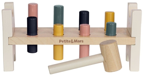 Petite&Mars Big Bang Wood Of Mars - zabawka przebijanka, wbijanka 