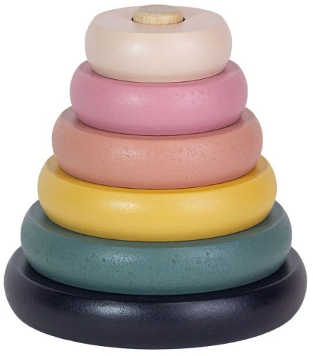 Petite&Mars Wood Of Mars - drewniana zabawka,  układanka wieża | Orbit