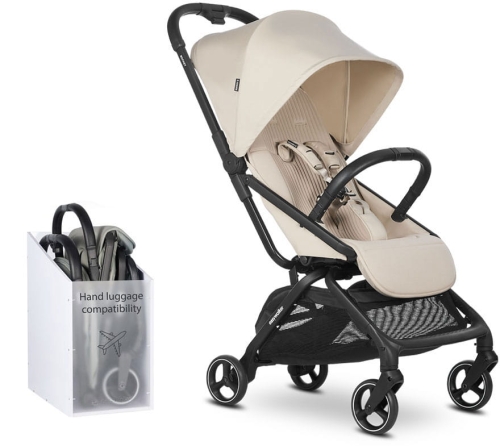 Easywalker Rockey S - lekki, podręczny wózek spacerowy do 22 kg | Bright Taupe