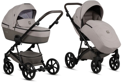 Tutis Viva 5+ - wielofunkcyjny wózek dziecięcy, zestaw 2w1 z opcją 3w1 | 068 Warm Grey