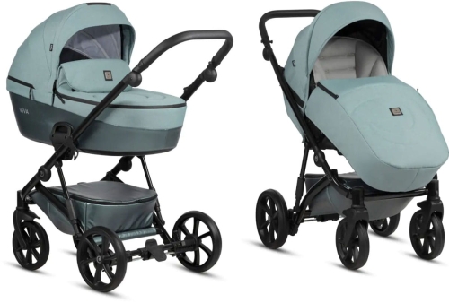 Tutis Viva 5+ - wielofunkcyjny wózek dziecięcy, zestaw 2w1 z opcją 3w1 | 063 Turquoise