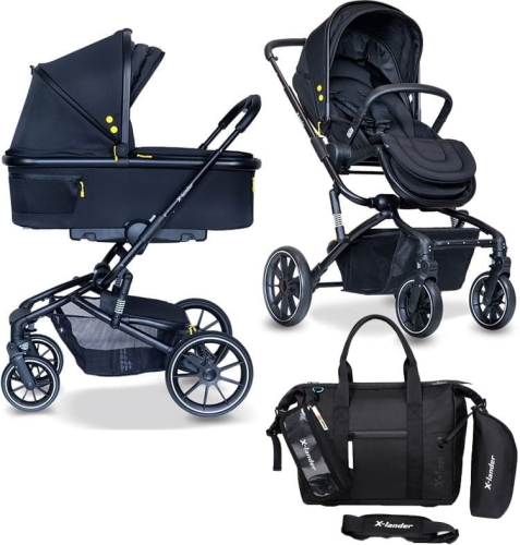 X-Lander Cruiser - wielofunkcyjny wózek dziecięcy 2w1, z opcją 3w1 | Black
