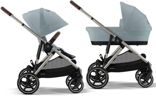 Cybex Gazelle S 2.0 - wózek wielofunkcyjny, zestaw 2w1 dla jednego dziecka | TPE Stormy Blue