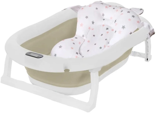Primabobo Premium - składana wanienka z poduszką i termometrem | Beige