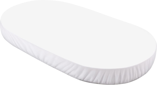 Waldin - bawełniane prześcieradło do łóżeczka owalnego 7w1 | Duży 73x122 White