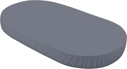 Waldin - bawełniane prześcieradło do łóżeczka owalnego 7w1 | Duży 73x122 Graphite