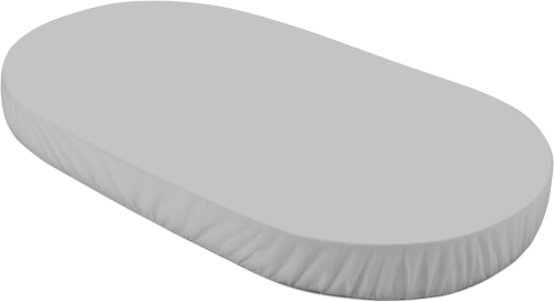 Waldin - bawełniane prześcieradło do łóżeczka owalnego 7w1 | Duży 73x122 Grey