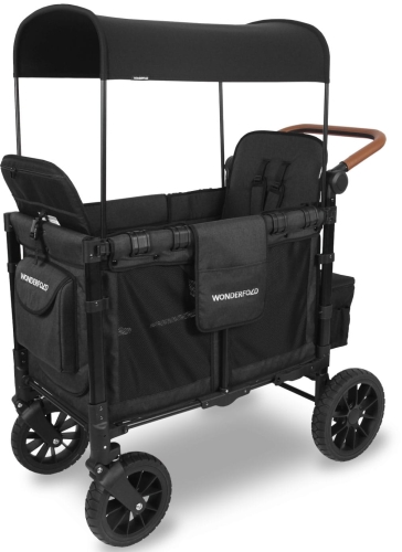 Wonderfold - wielofunkcyjny wózek wagonowy do przewożenia dzieci | W2 Luxe Volcanic Black