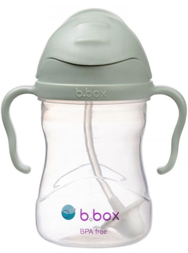 b.box - bidon ze słomką  i obciążnikiem 240 ml | Szałwiowy