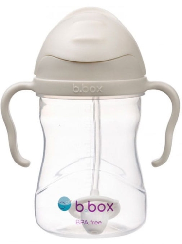 b.box - bidon ze słomką  i obciążnikiem 240 ml | Latte