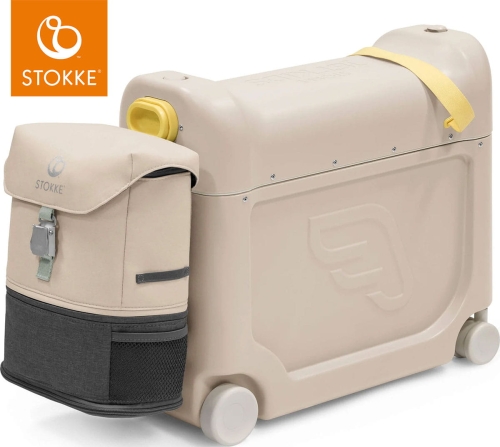 Stokke JetKids - zestaw podróżny BedBox + Crew Backpack | Moonglow White