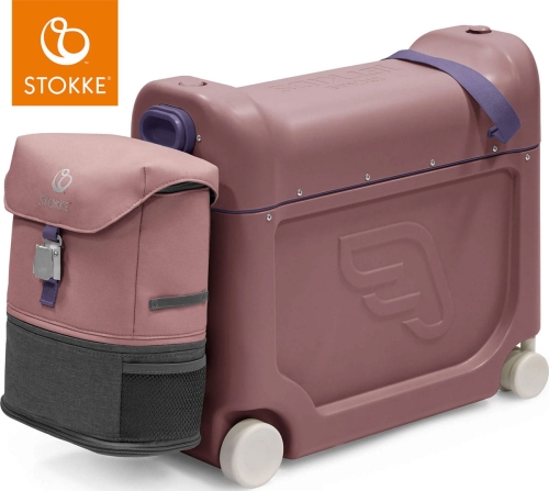 Stokke JetKids - zestaw podróżny BedBox + Crew Backpack | Hazy Lilac