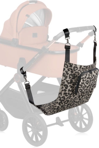 Lionelo Leo - hamak do wózka dla starszego dziecka | Grey Animal Print