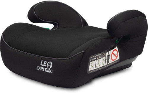 Caretero Leo i-Size - podstawka, podwyższenie na fotel, booster z normą i-Size | Black