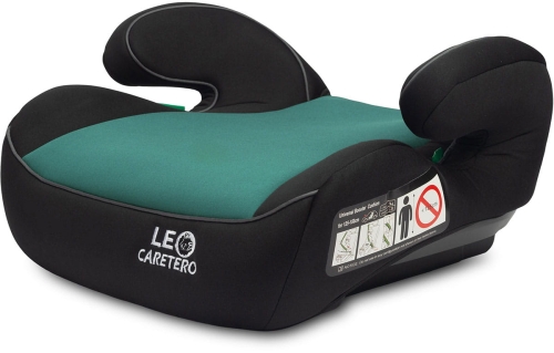 Caretero Leo i-Size - podstawka, podwyższenie na fotel, booster z normą i-Size | Deep Green