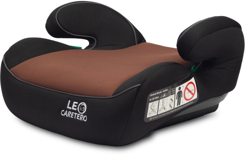 Caretero Leo i-Size - podstawka, podwyższenie na fotel, booster z normą i-Size | Dark Brown