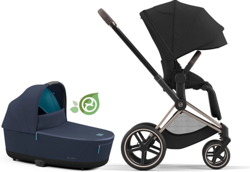 Cybex Priam 4.0 - wózek wielofunkcyjny, zestaw 2w1 z opcją 3w1 | Dark Sepia