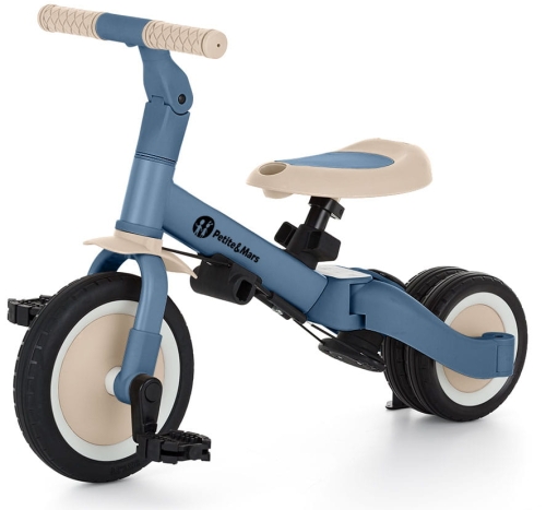 Petite&Mars Turbo - wielofunkcyjny rowerek trójkołowy 5w1 | Ocean