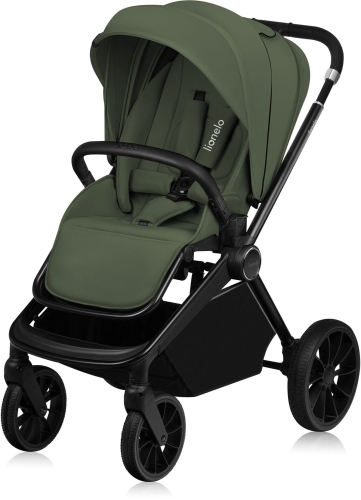 Lionelo Mika Plus - wózek spacerowy z dużymi kołami | Green Olive