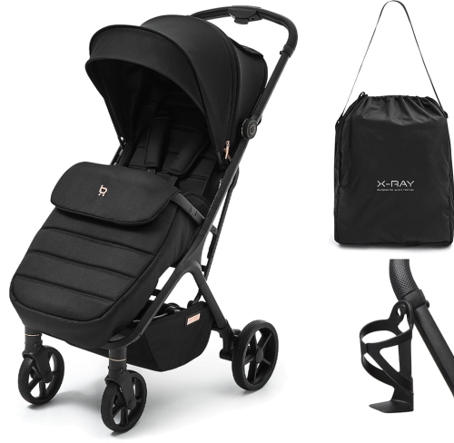 Future Design X-Ray Pro - wózek spacerowy lekki i bezpieczny | Jet Black