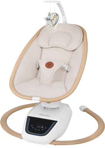 Lionelo Olivia - leżaczek elektryczny, leżaczko-bujaczek dziecięcy | Beige Natural