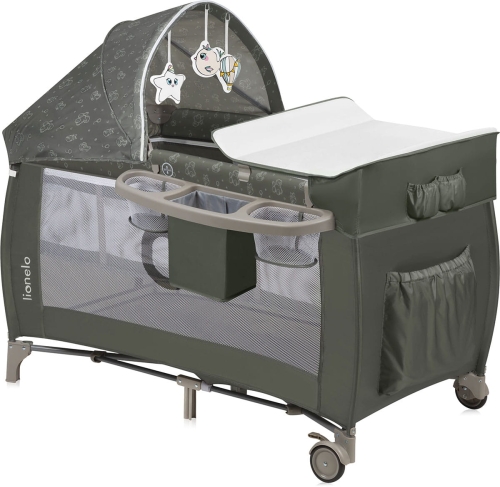 Lionelo Sven Plus - Wielofunkcyjne łóżeczko turystyczne | Beige Olive