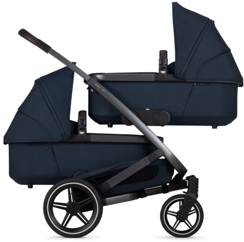 Joolz Geo 3 Twin - wielofunkcyjny wózek głęboko-spacerowy dla bliźniąt, zestaw 2w1 | Navy Blue