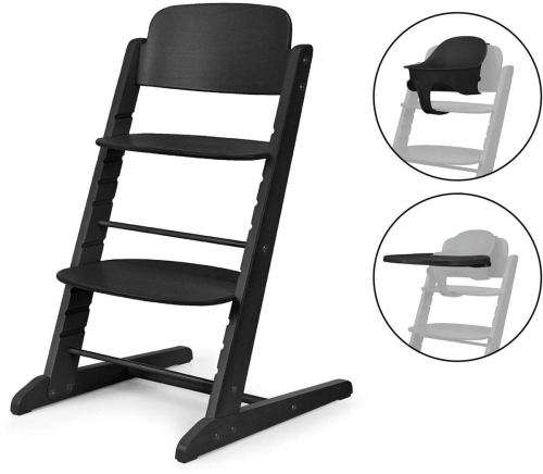Cybex Iris 3w1- drewniane krzesełko do karmienia, zestaw 3w1 | Stunning Black