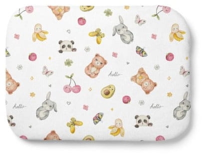 Waldin - poduszka bambusowa z wypełnieniem | Candy Cute Biała 40x30 cm