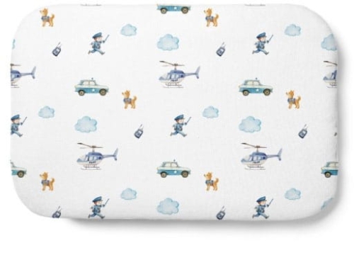 Waldin - poduszka bambusowa z wypełnieniem | Policja Biała 60x40 cm