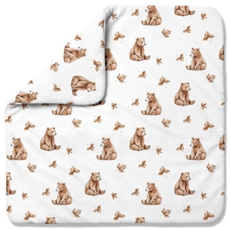 Waldin - kołdra bambusowa 2w1 | XS Niedźwiadki Białe 75x75 cm