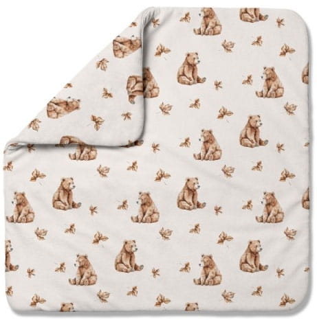 Waldin - kołdra bambusowa 2w1 | XS Niedźwiadki Jasny Beż 75x75 cm