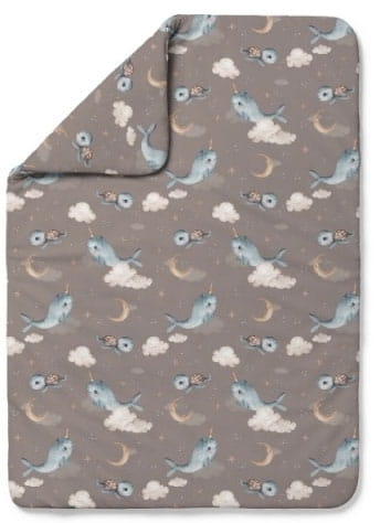 Waldin - kołdra bambusowa | M Wieloryb Brązowy 120x90 cm