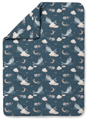 Waldin - kołdra bambusowa | M Wieloryb Granat 120x90 cm