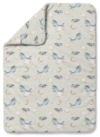 Waldin - kołdra bambusowa | M Wieloryb Oliwkowy 120x90 cm