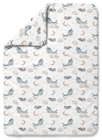 Waldin - kołdra bambusowa | L Wieloryb Biały 135x100 cm