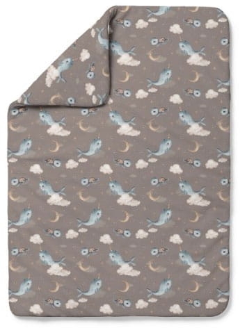 Waldin - kołdra bambusowa | L Wieloryb Brązowy 135x100 cm