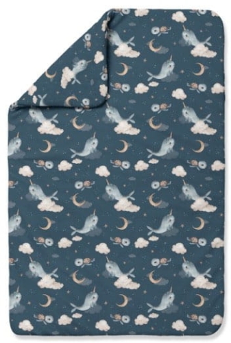 Waldin - kołdra bambusowa | XL Wieloryb Granatowy 150x100