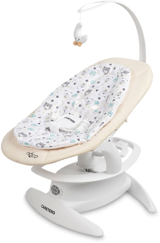 Caretero Noco - elektryczny leżaczek i bujaczek 2w1 | Beige